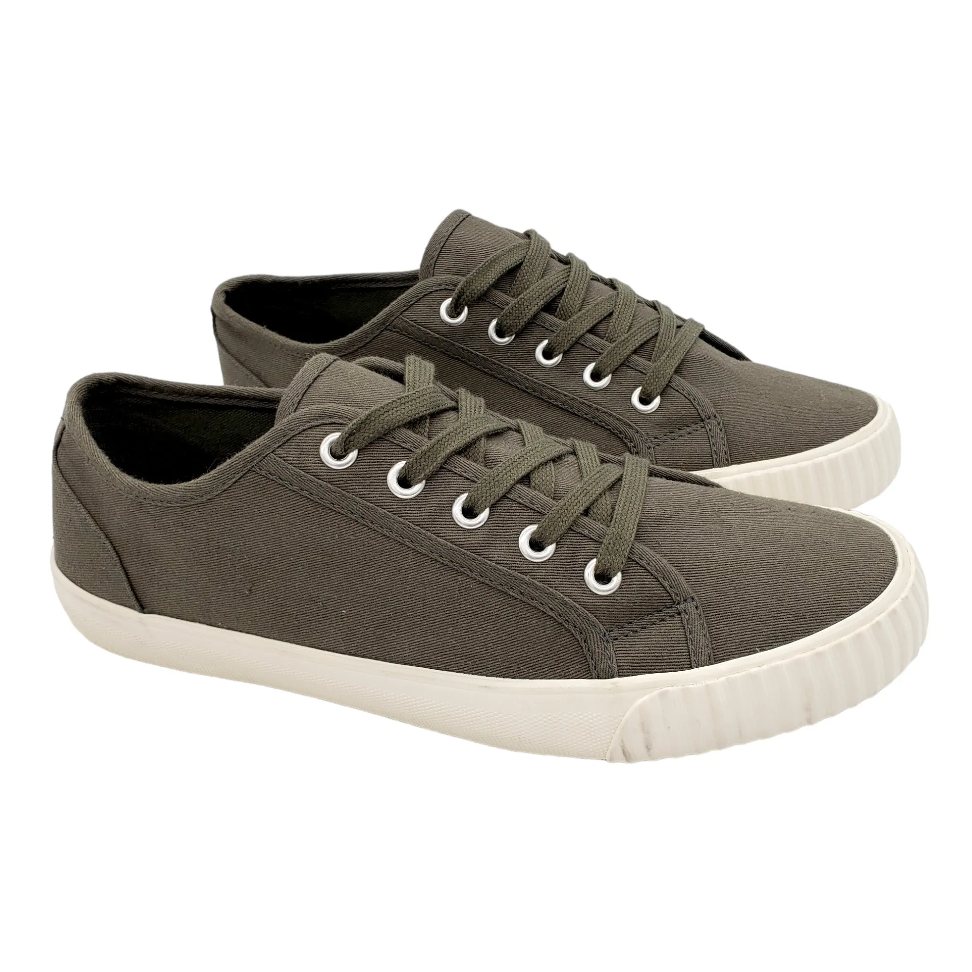 Hush Khaki Henley Canvas Trainers