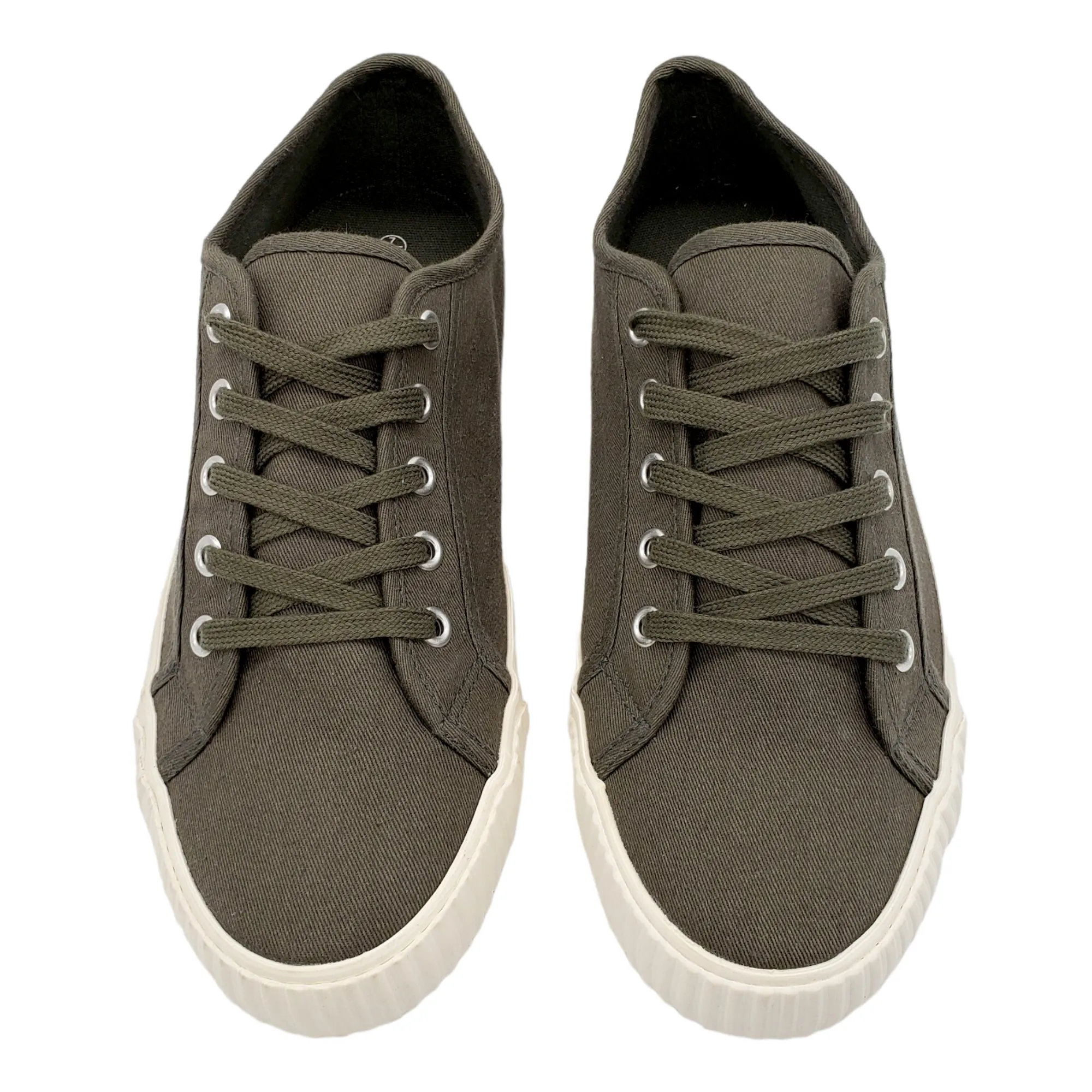 Hush Khaki Henley Canvas Trainers