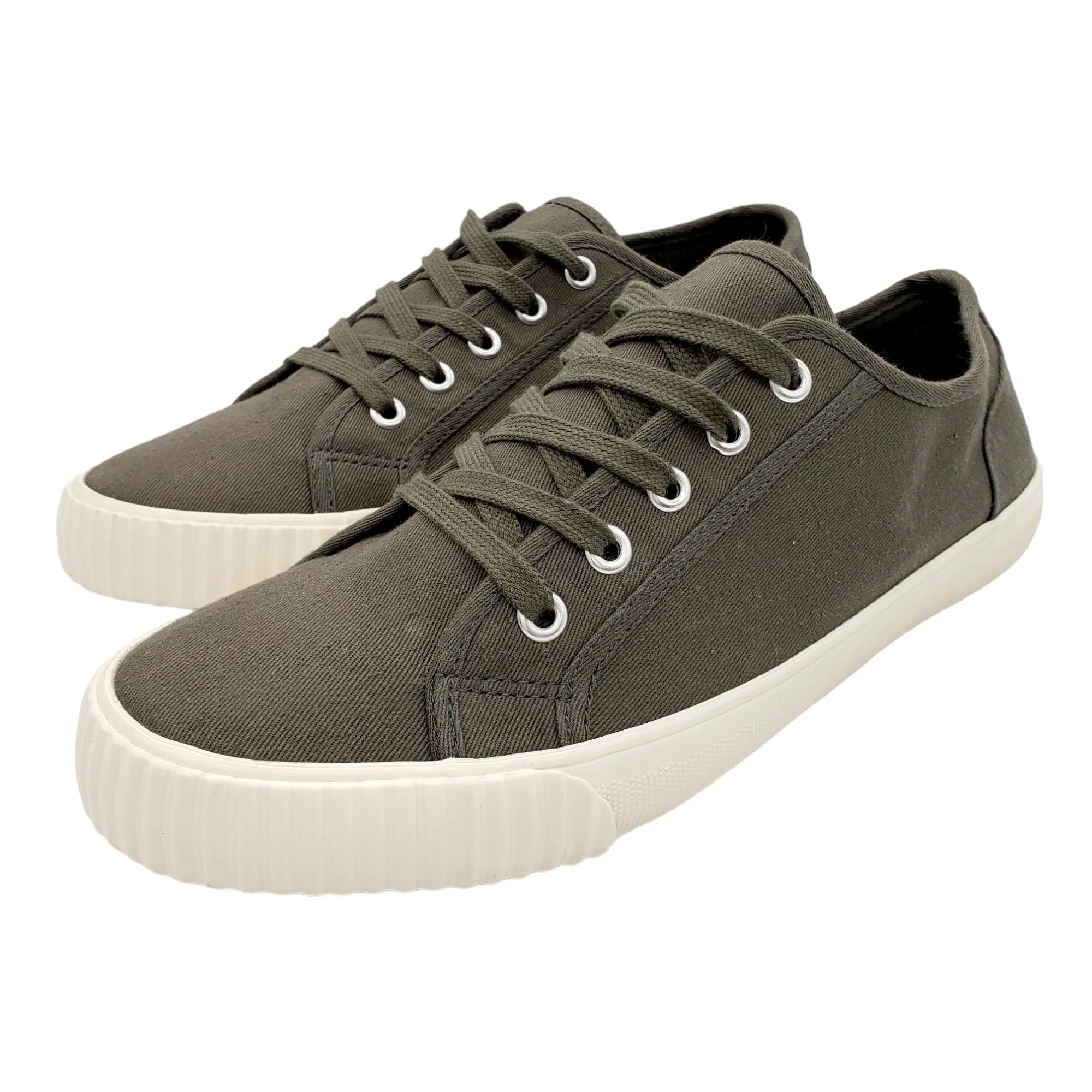 Hush Khaki Henley Canvas Trainers