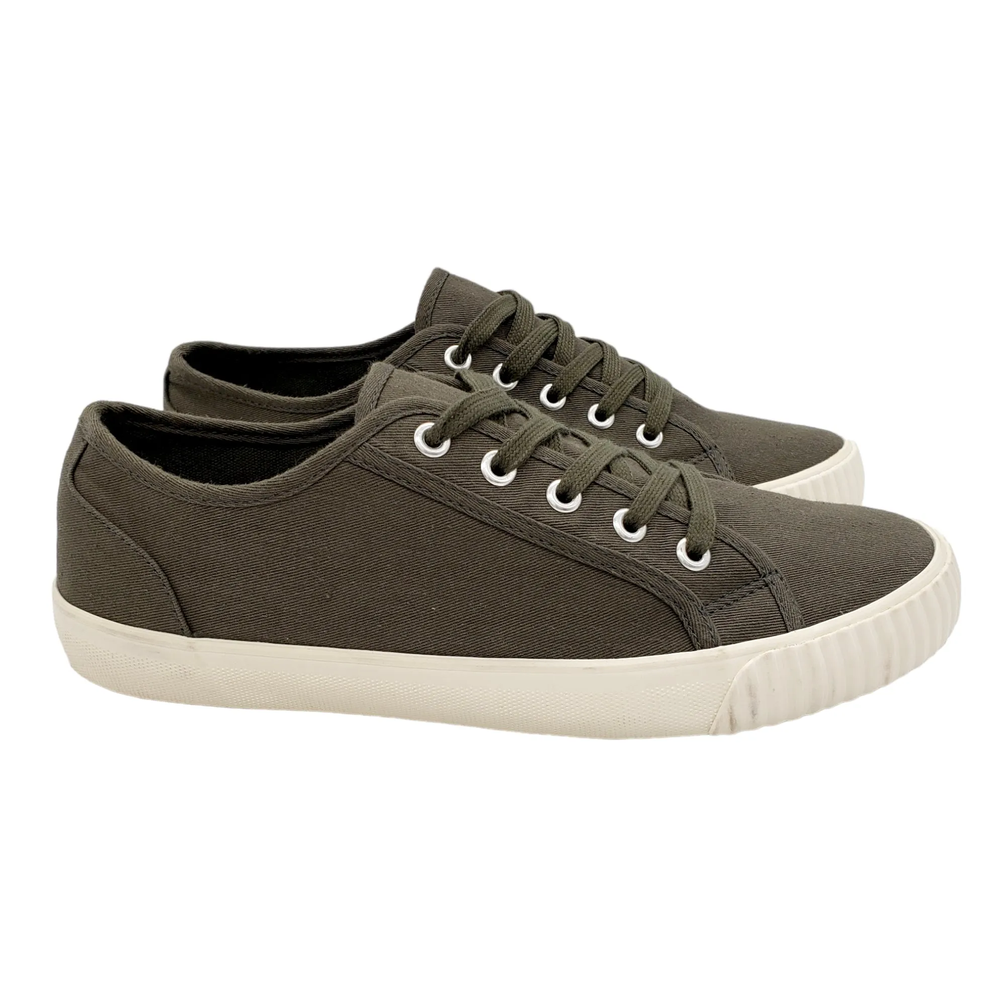 Hush Khaki Henley Canvas Trainers