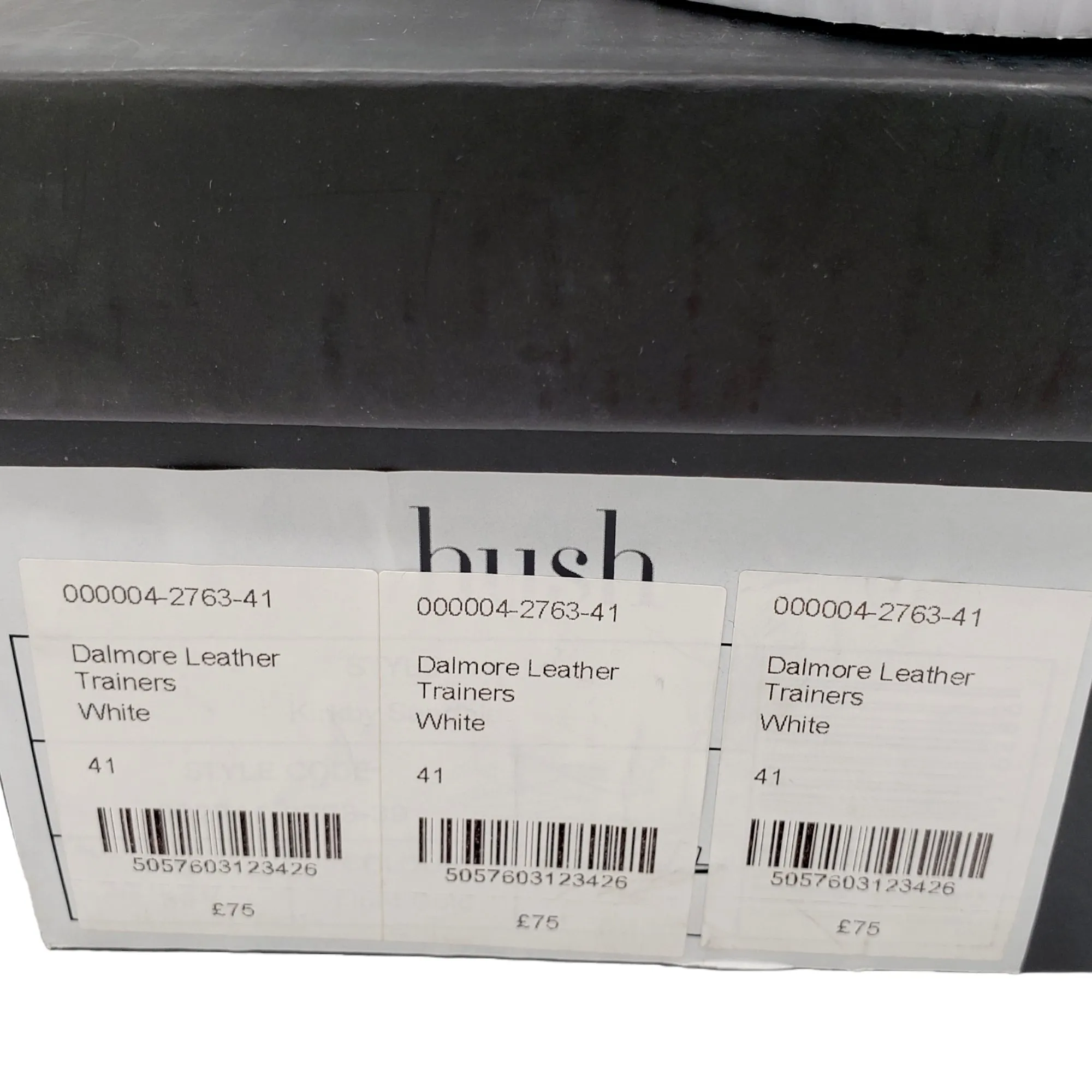 Hush White Dalmore Leather Trainers