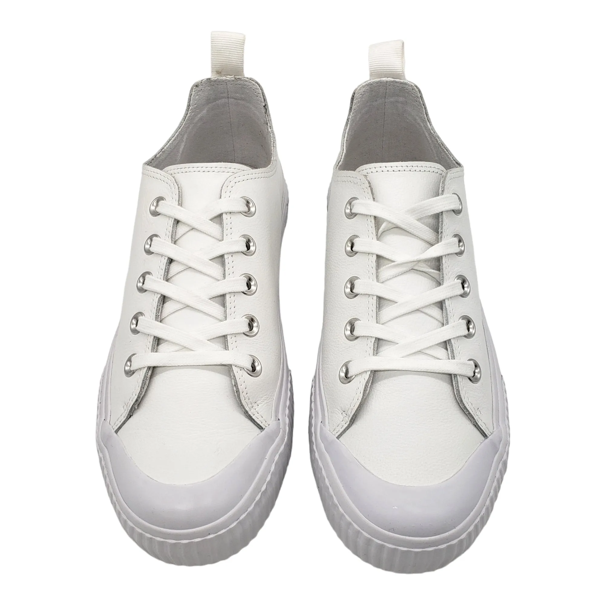 Hush White Dalmore Leather Trainers