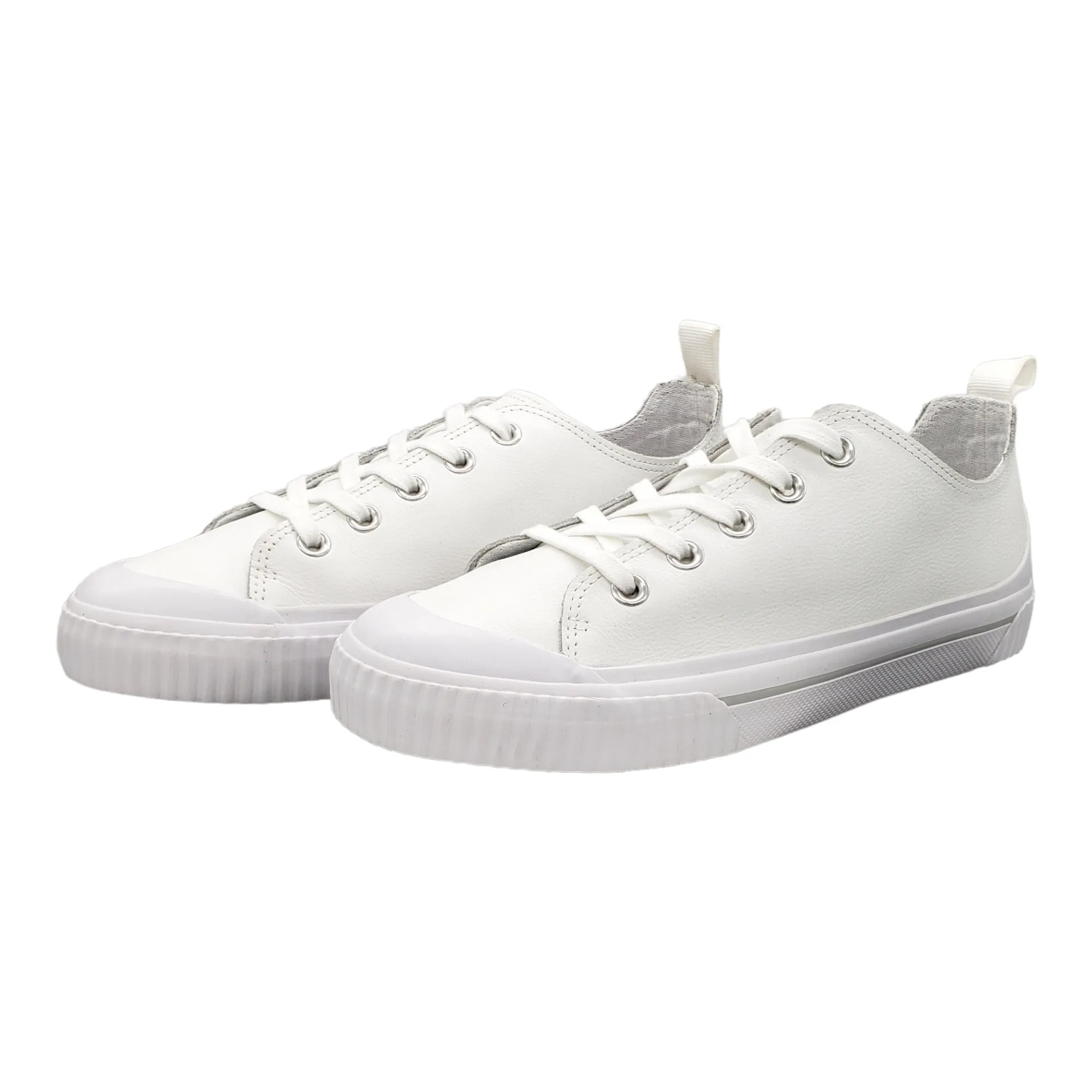 Hush White Dalmore Leather Trainers