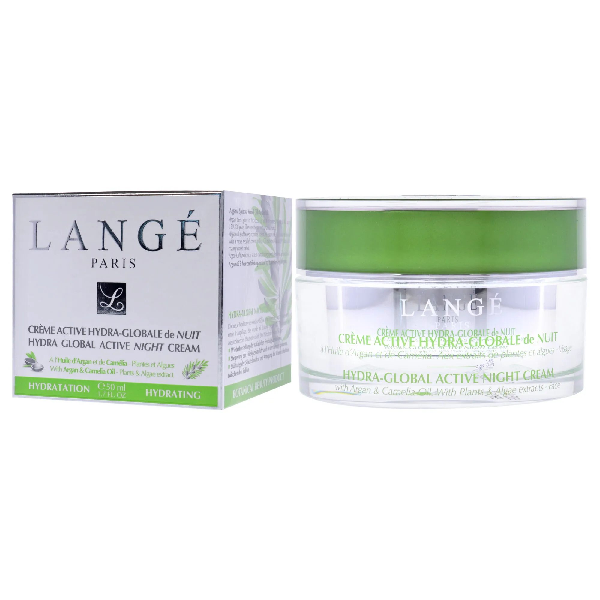 Hydra Global Active Night Cream by Lange for Unisex - 1.7 oz Cream
