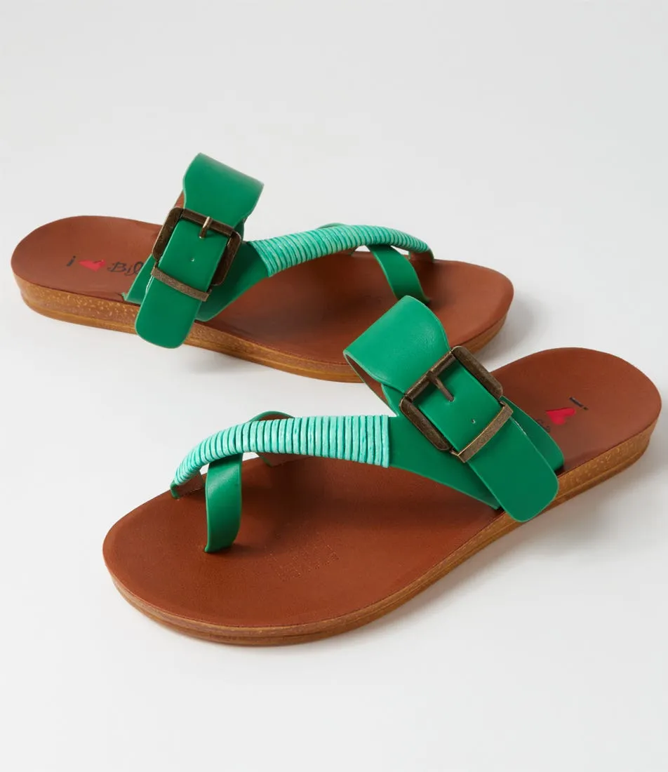 I LOVE BILLY Kitoxes Emerald Mix Sandals