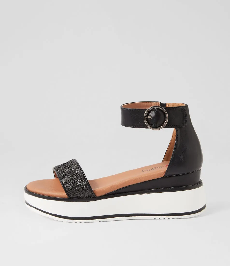 I LOVE BILLY Linnote Black Multi Sandals