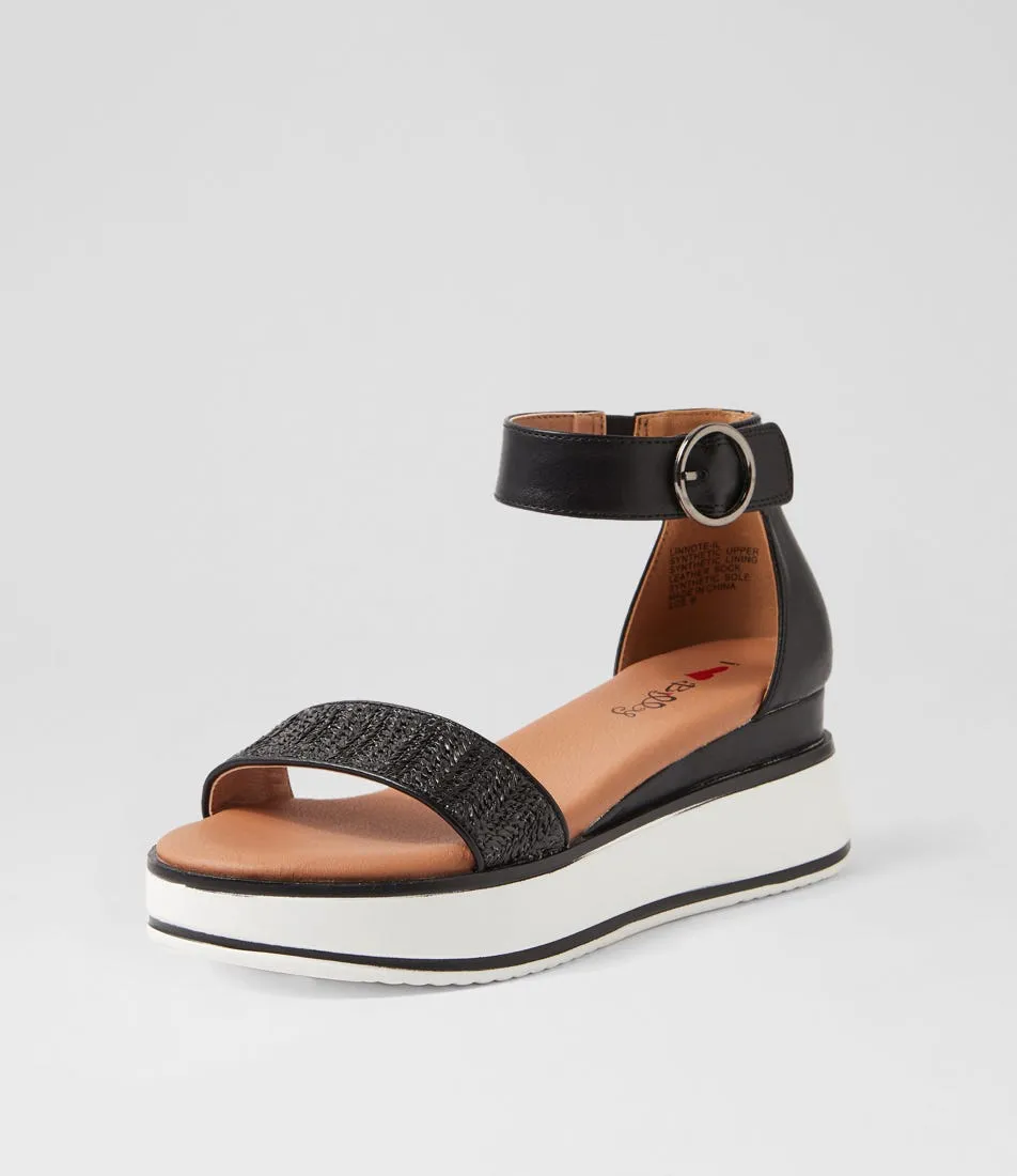 I LOVE BILLY Linnote Black Multi Sandals