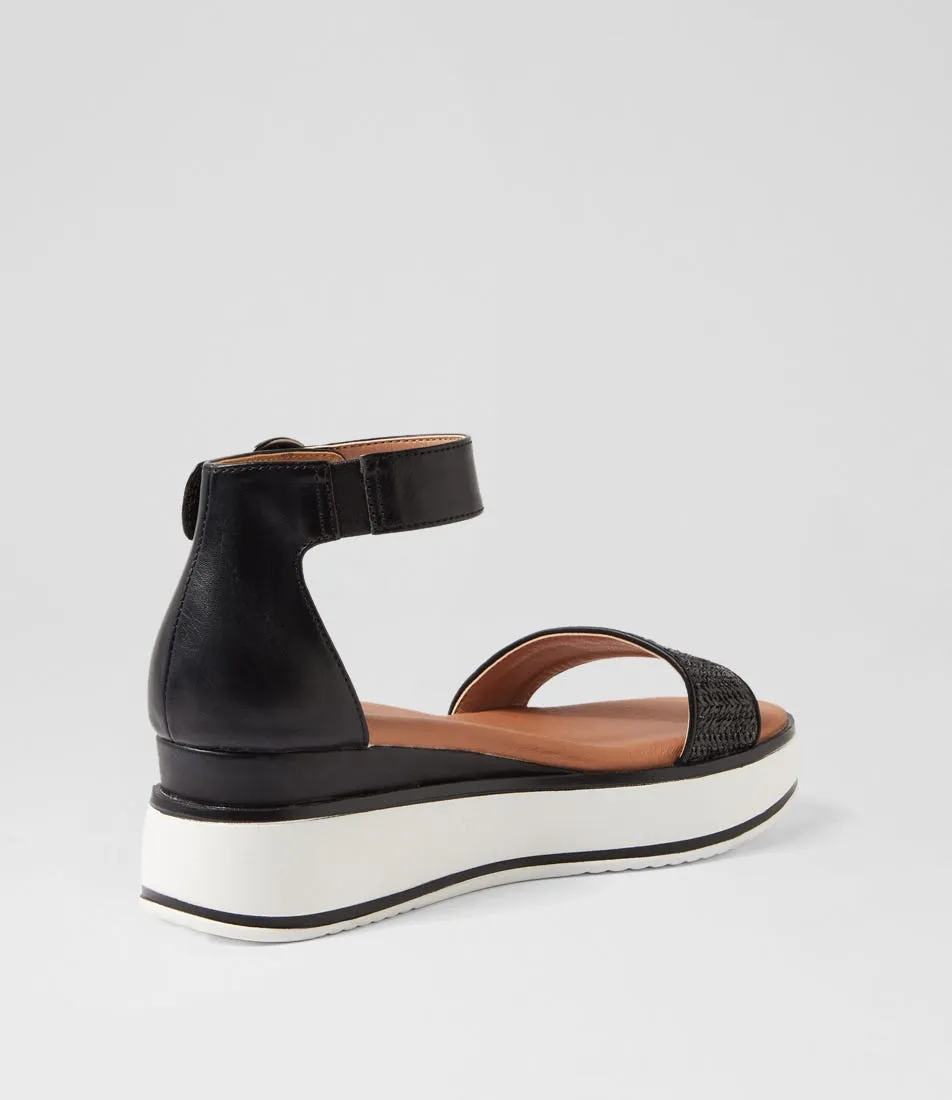 I LOVE BILLY Linnote Black Multi Sandals