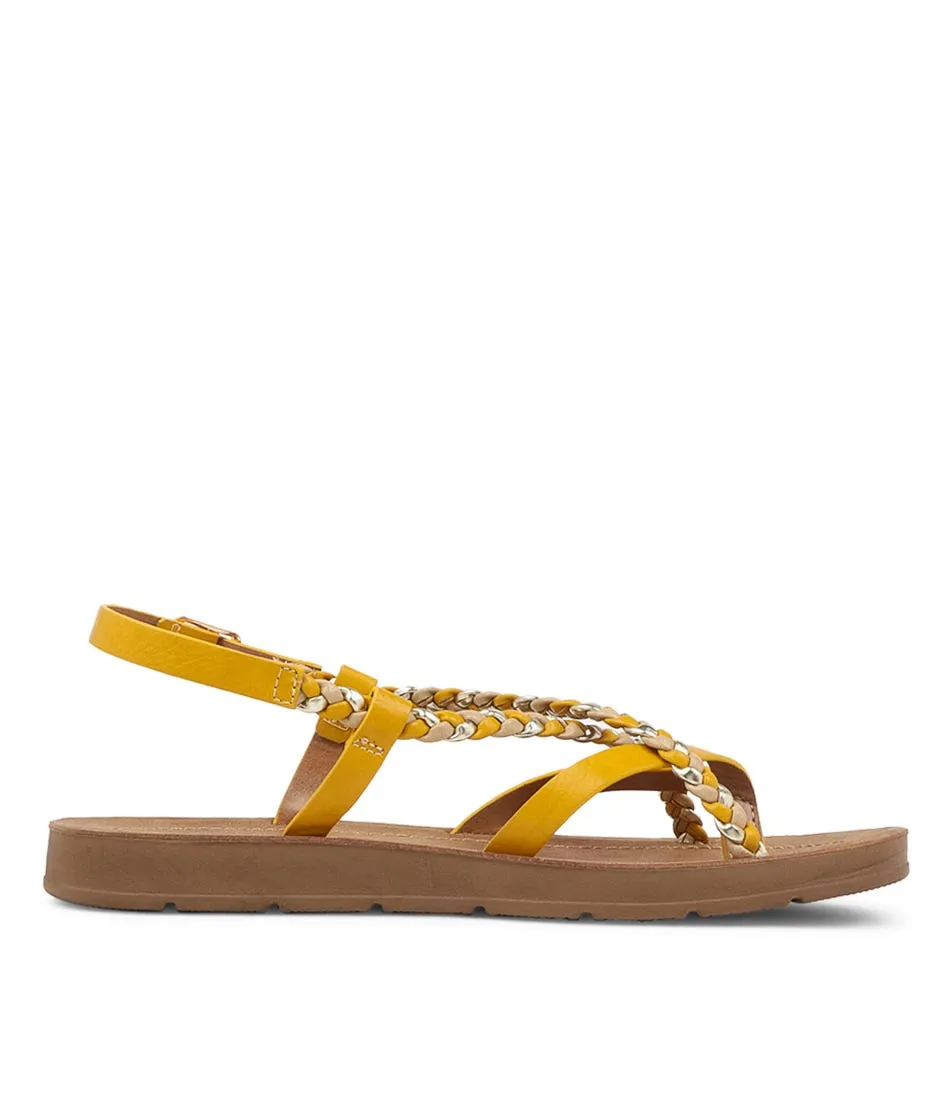 I LOVE BILLY Makka Mustard Multi Sandals