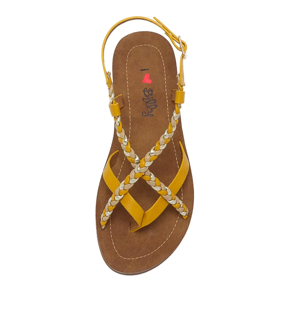 I LOVE BILLY Makka Mustard Multi Sandals