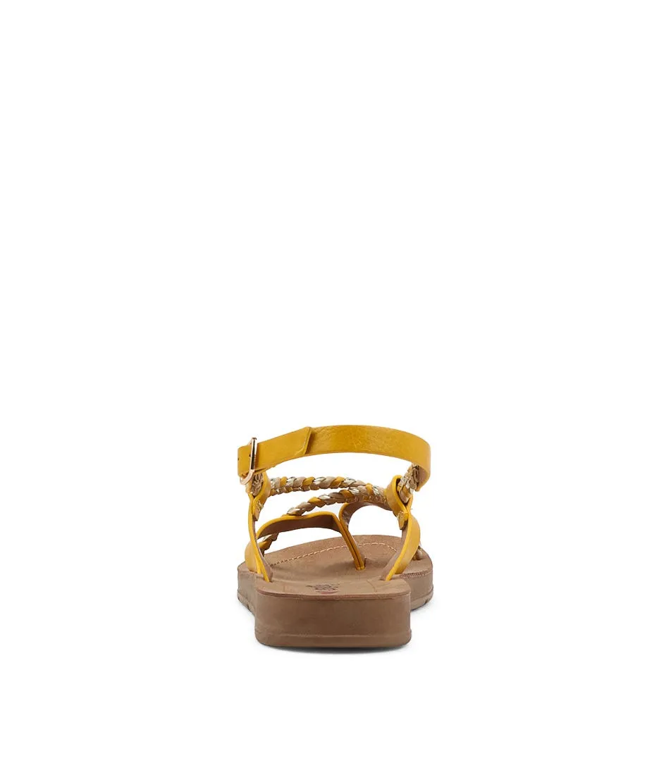 I LOVE BILLY Makka Mustard Multi Sandals