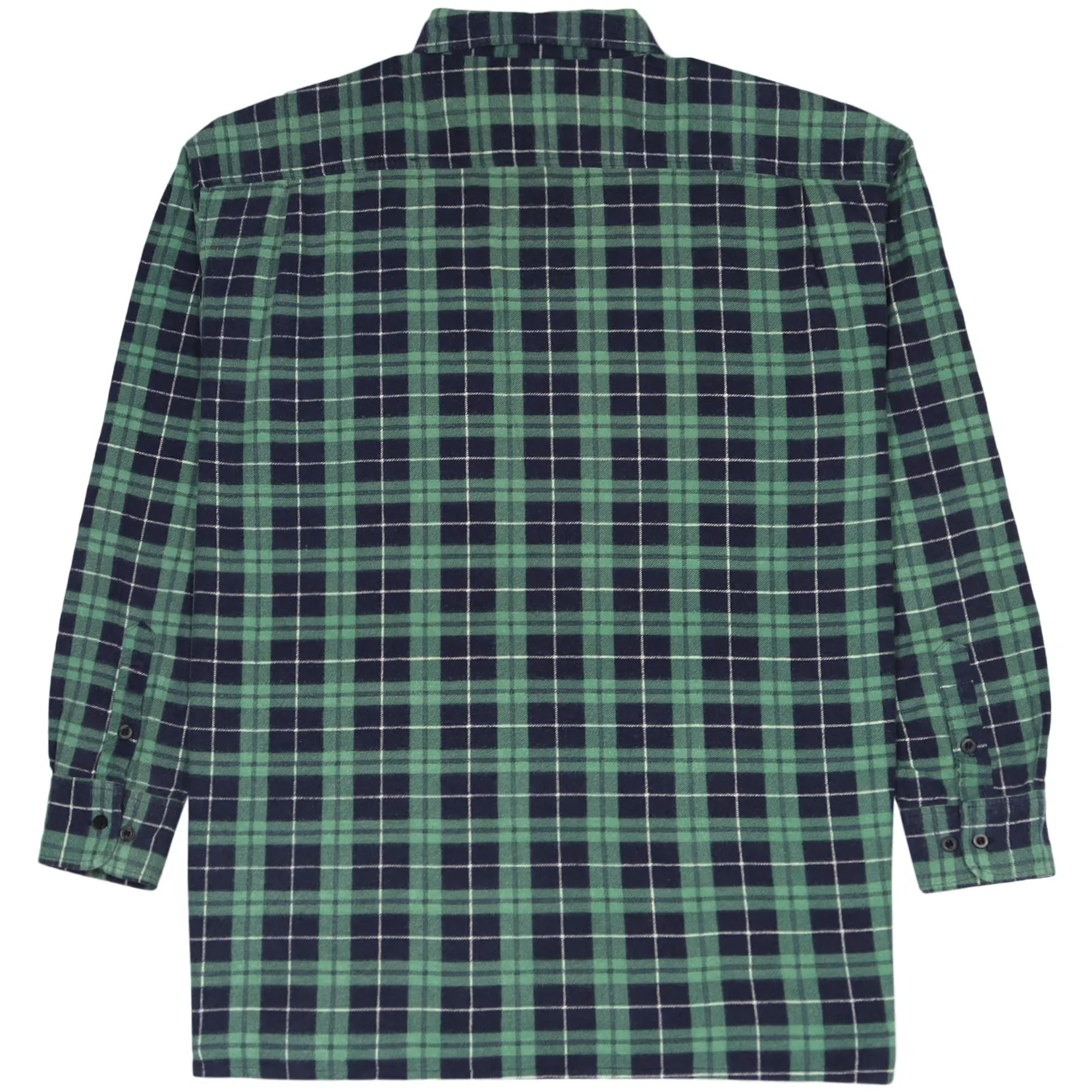 Identic Checkered Flannel Shirt Navy Green