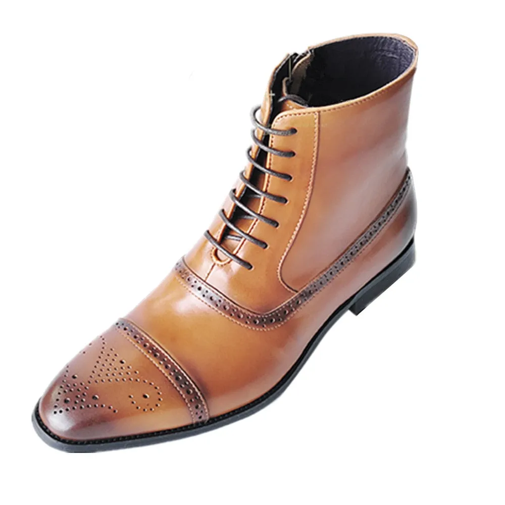 il Capo - Classic Leather Boots For Men with zipper