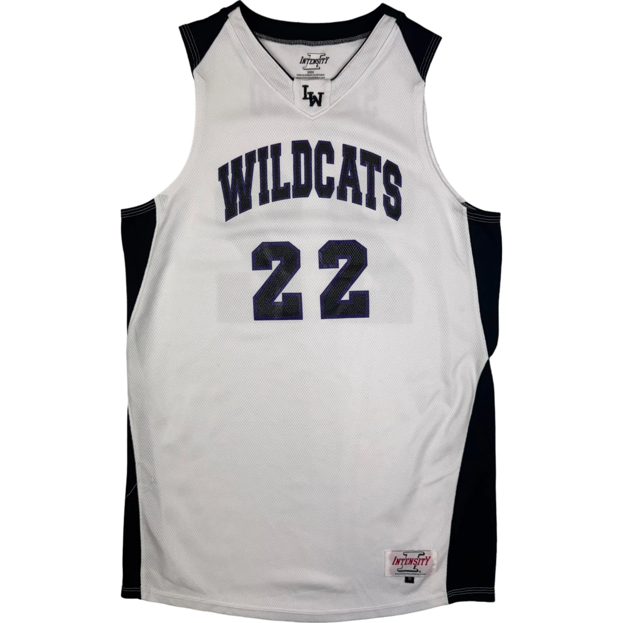 Intensity Wildcats Basketball 22 Jersey White Black