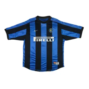 Inter Milan Italy Nike Original 1999/2000 Home Football Shirt Large