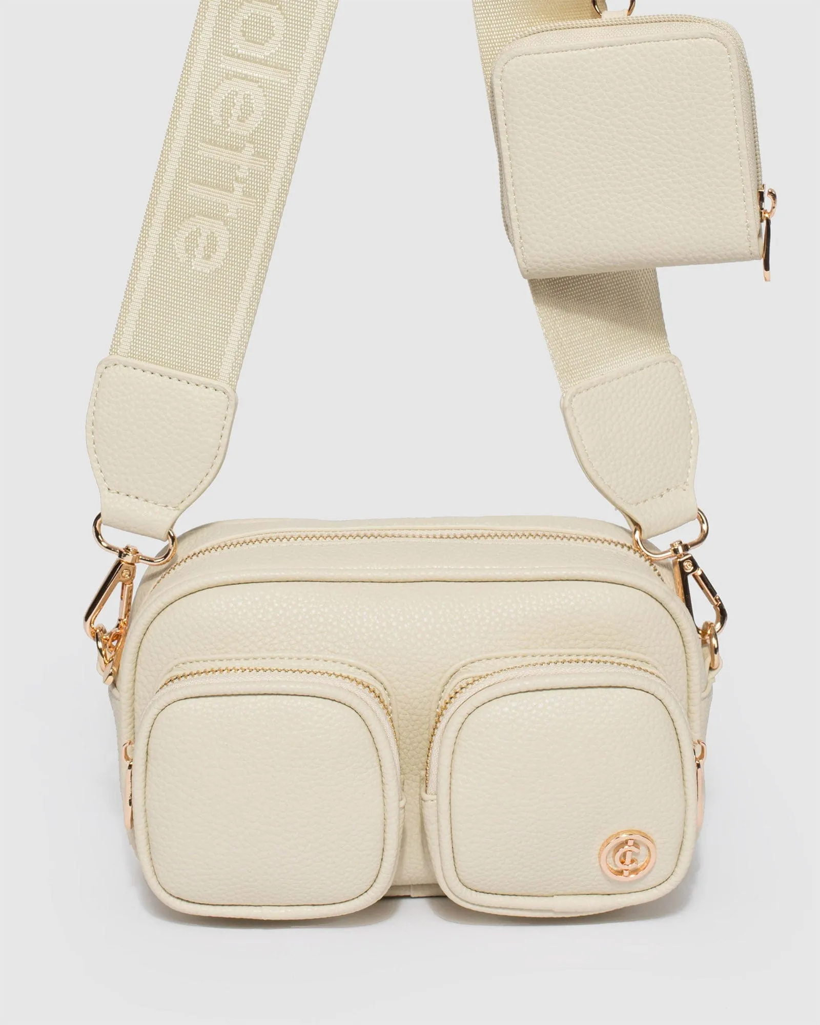 Ivory Amalia Double Pocket Crossbody Bag