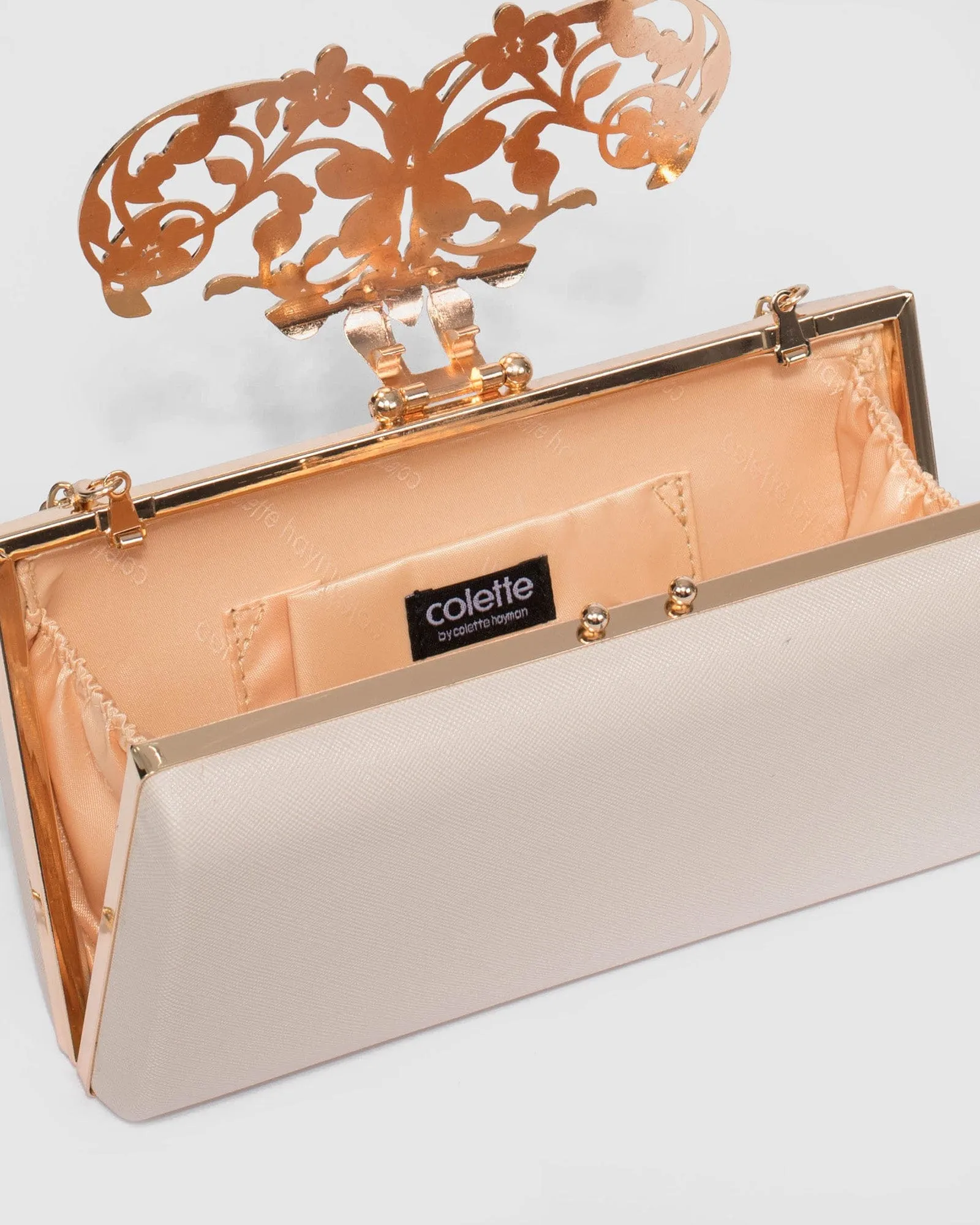 Ivory Victoria Clip Clutch Bag