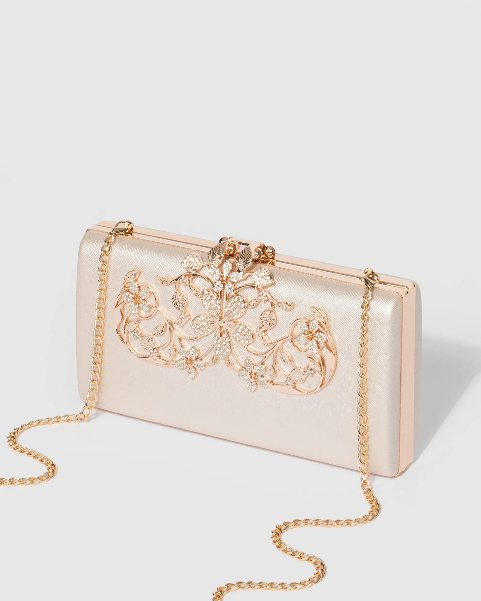 Ivory Victoria Clip Clutch Bag