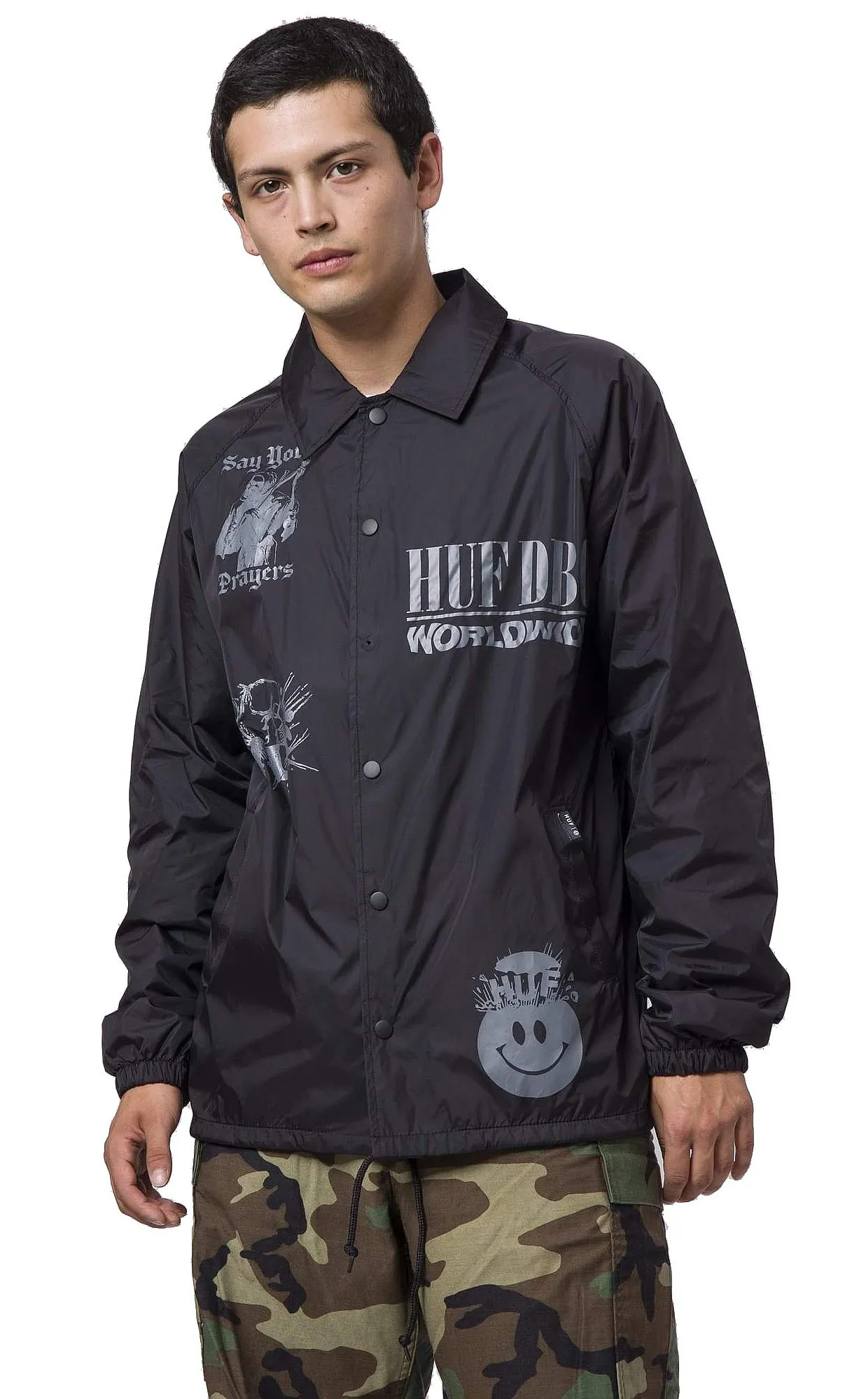 jacket HUF Disorder Coach - Black - men´s