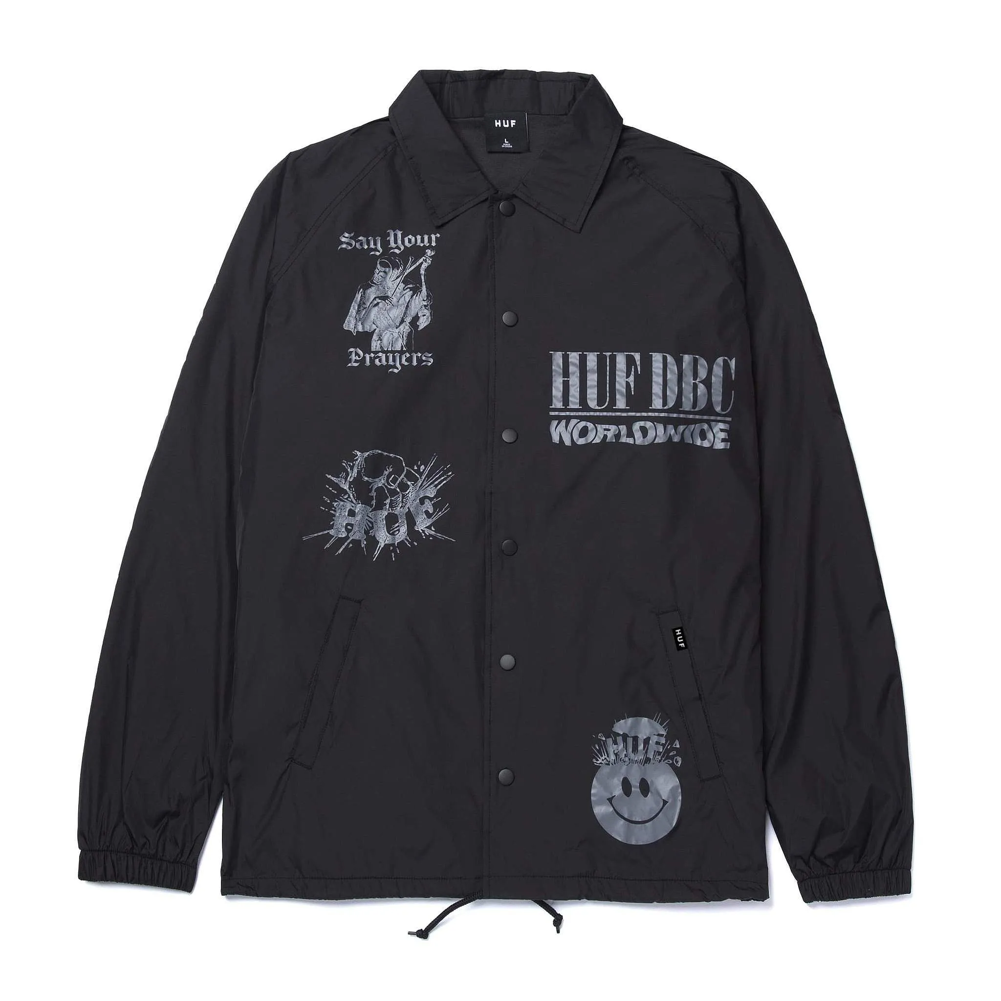 jacket HUF Disorder Coach - Black - men´s