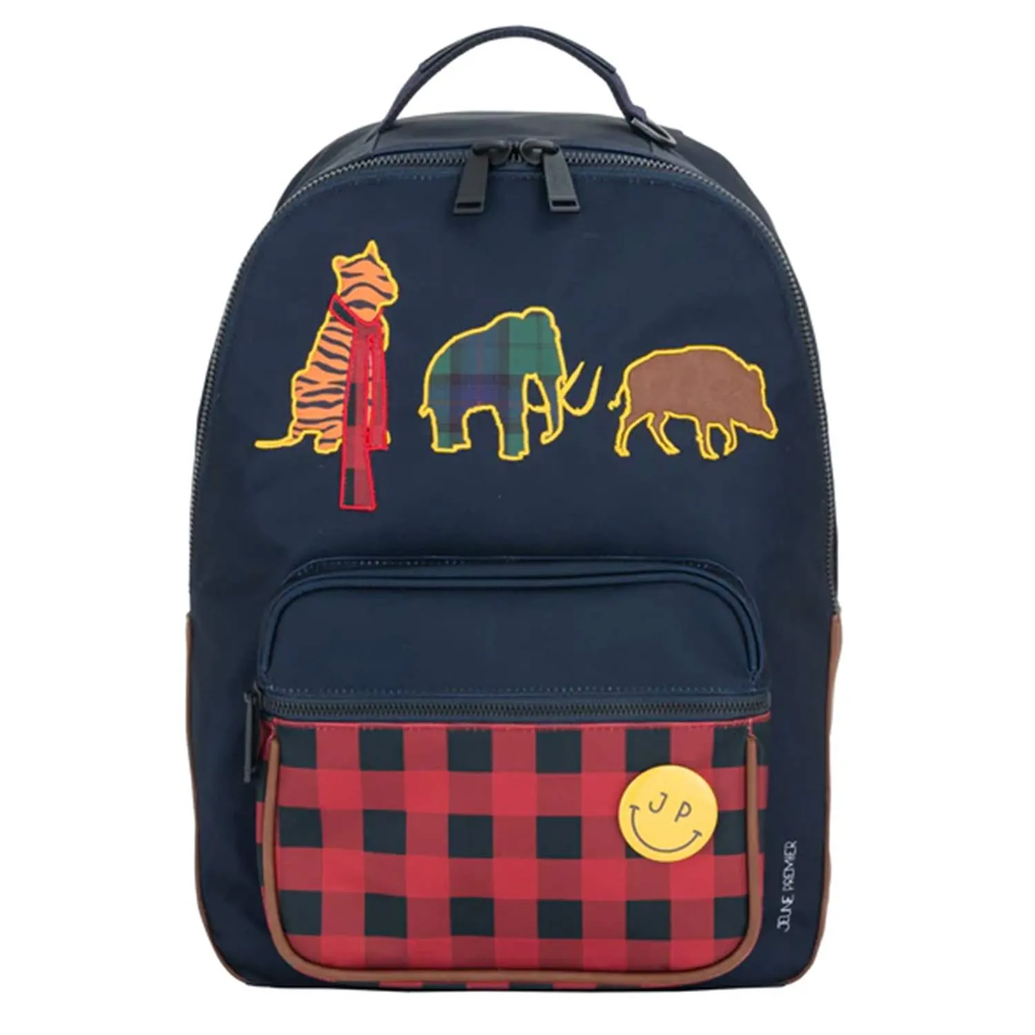 Jeune Premier Blue And Multicolor Tartans Bobbie Backpack