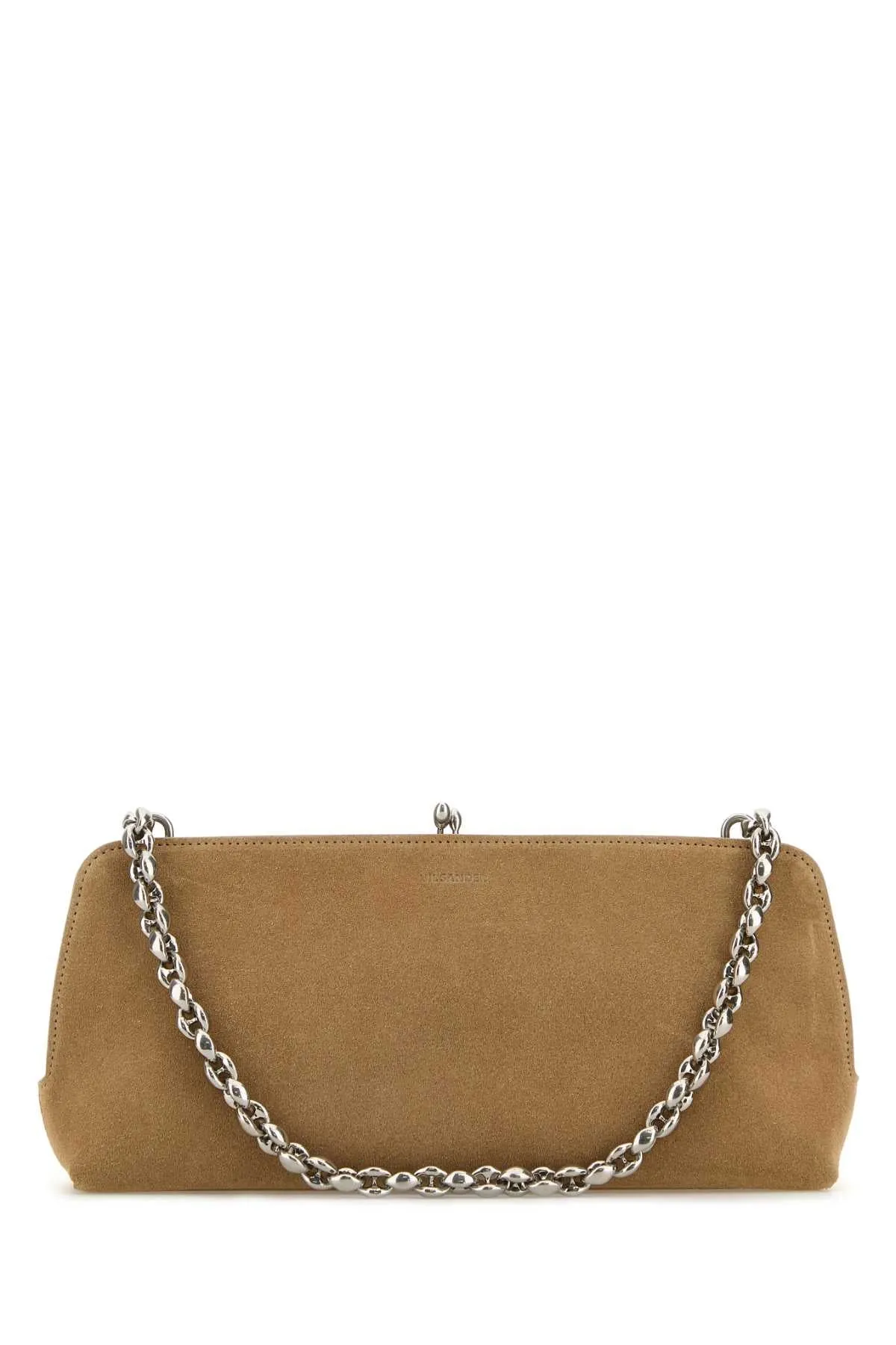 Jil Sander Beige Suede Goji Shoulder Bag