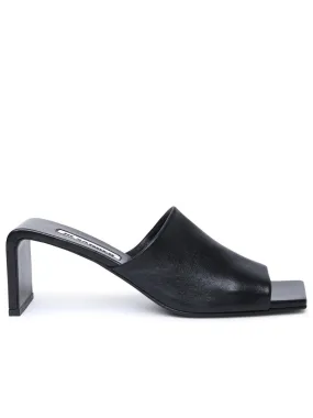 Jil Sander    Jil Sander Black Lear Sandals