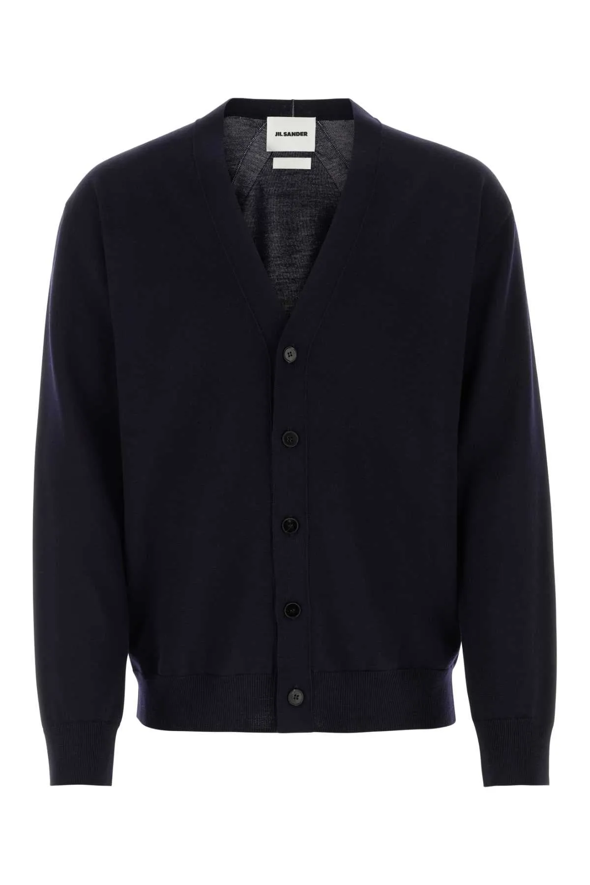 Jil Sander Midnight Blue Wool Cardigan