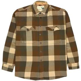 Jinglers Checkered Flannel Shirt Beige Green Brown