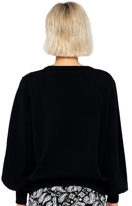 jumper Santa Cruz Checkerbloom Knit Crew - Black - women´s
