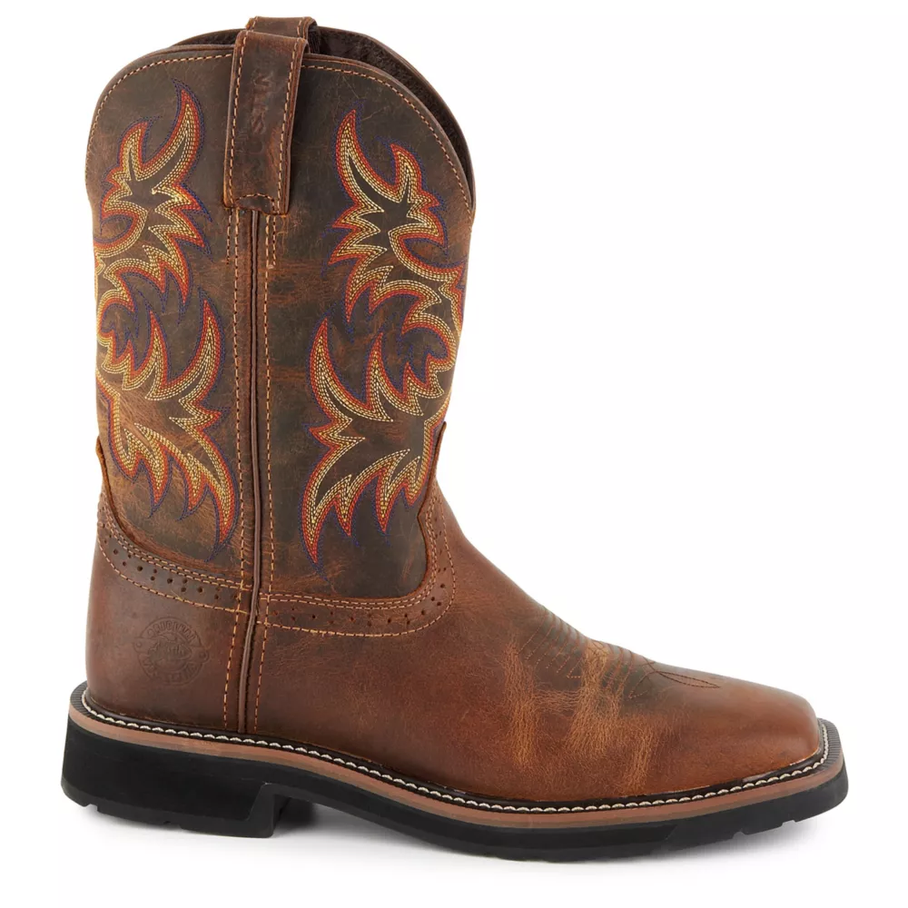 JUSTIN  MENS DRILLER WESTERN WORK BOOT