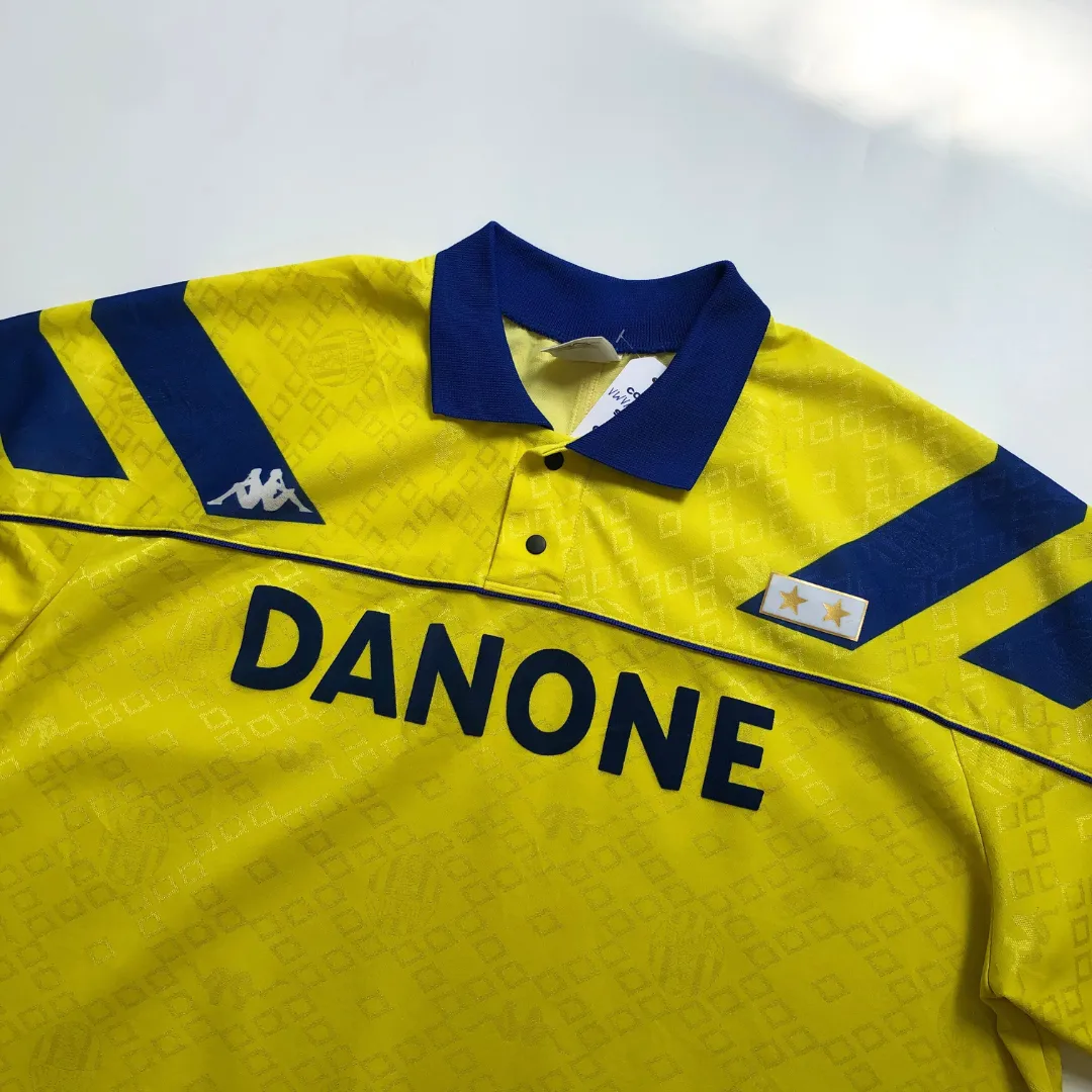 Juventus Italy Danone Original 1992 Away Vintage Football Shirt Large