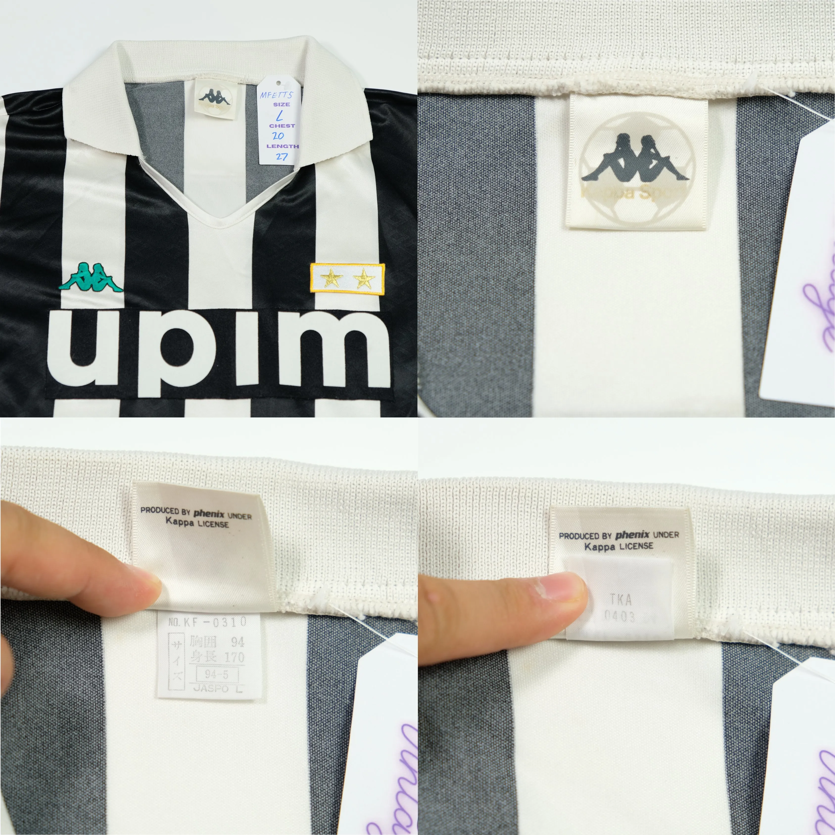 Juventus Italy Upim Original 1991/1993 Home Vintage Football Shirt Large