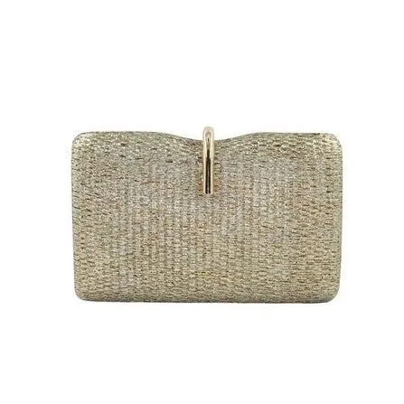 Karrie Straw Clutch - Gold