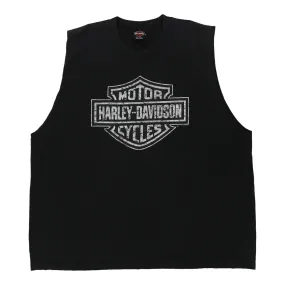 Kauai, Hawaii Harley Davidson Graphic Vest - 3XL Black Cotton