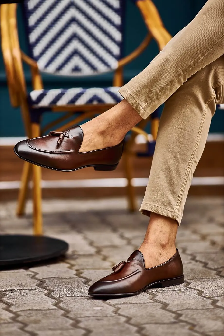 Kenk Brown Tassel Loafers