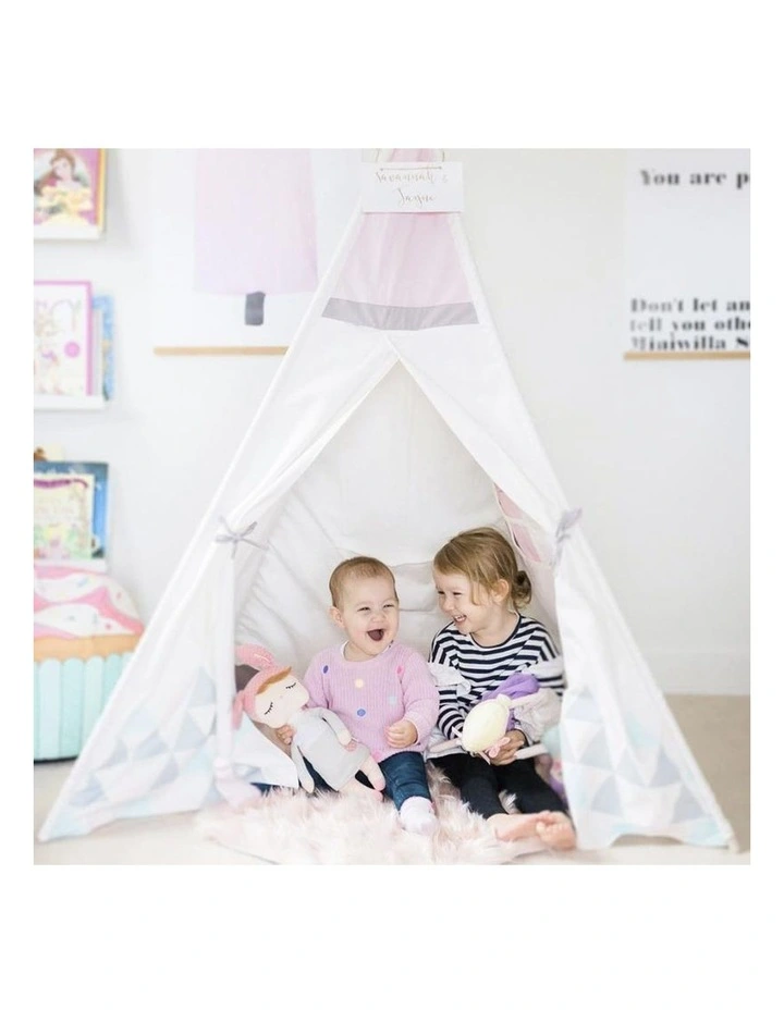Kids Teepee Play Tent Blush Sky