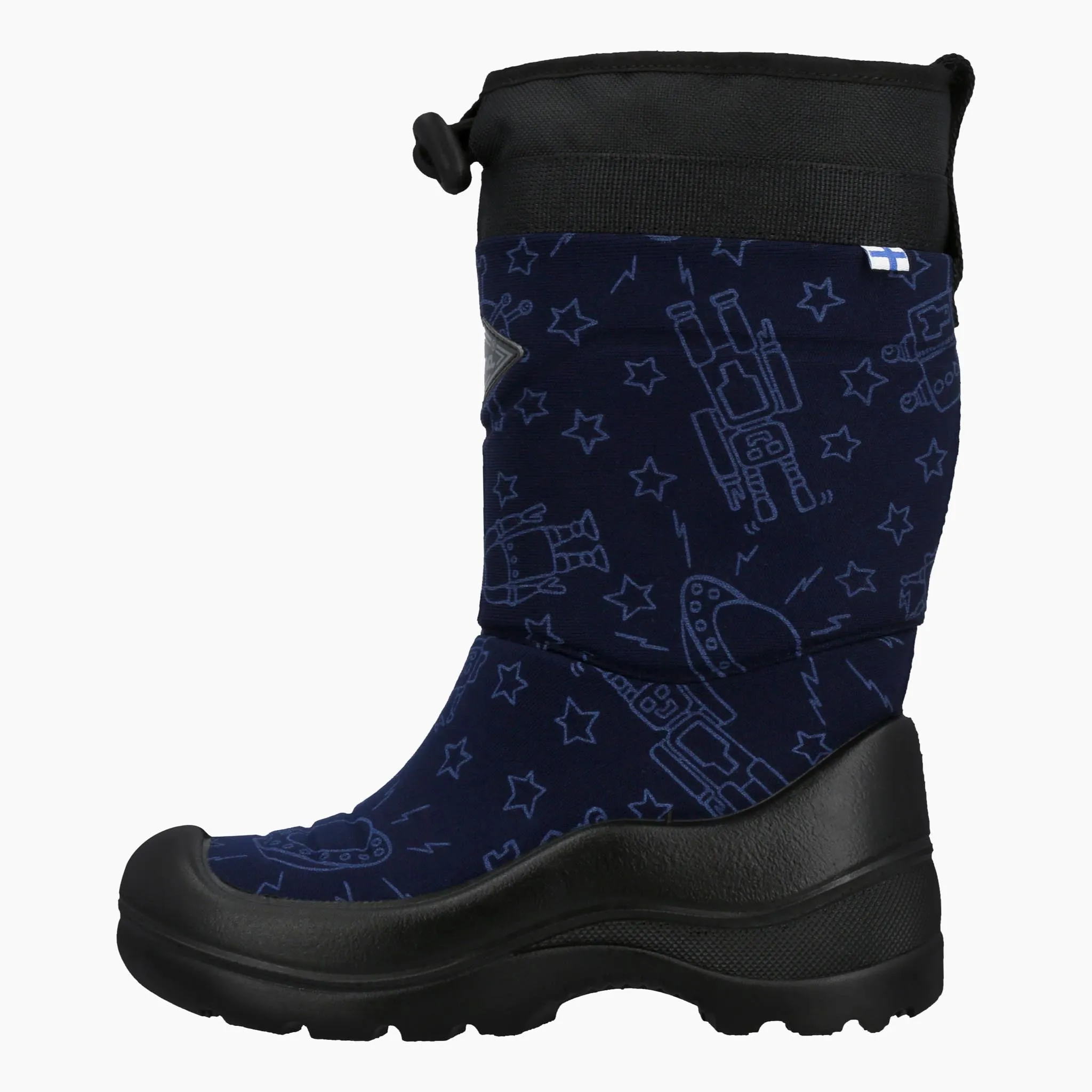 Kids winter boots Lumilukko, Blue Robot