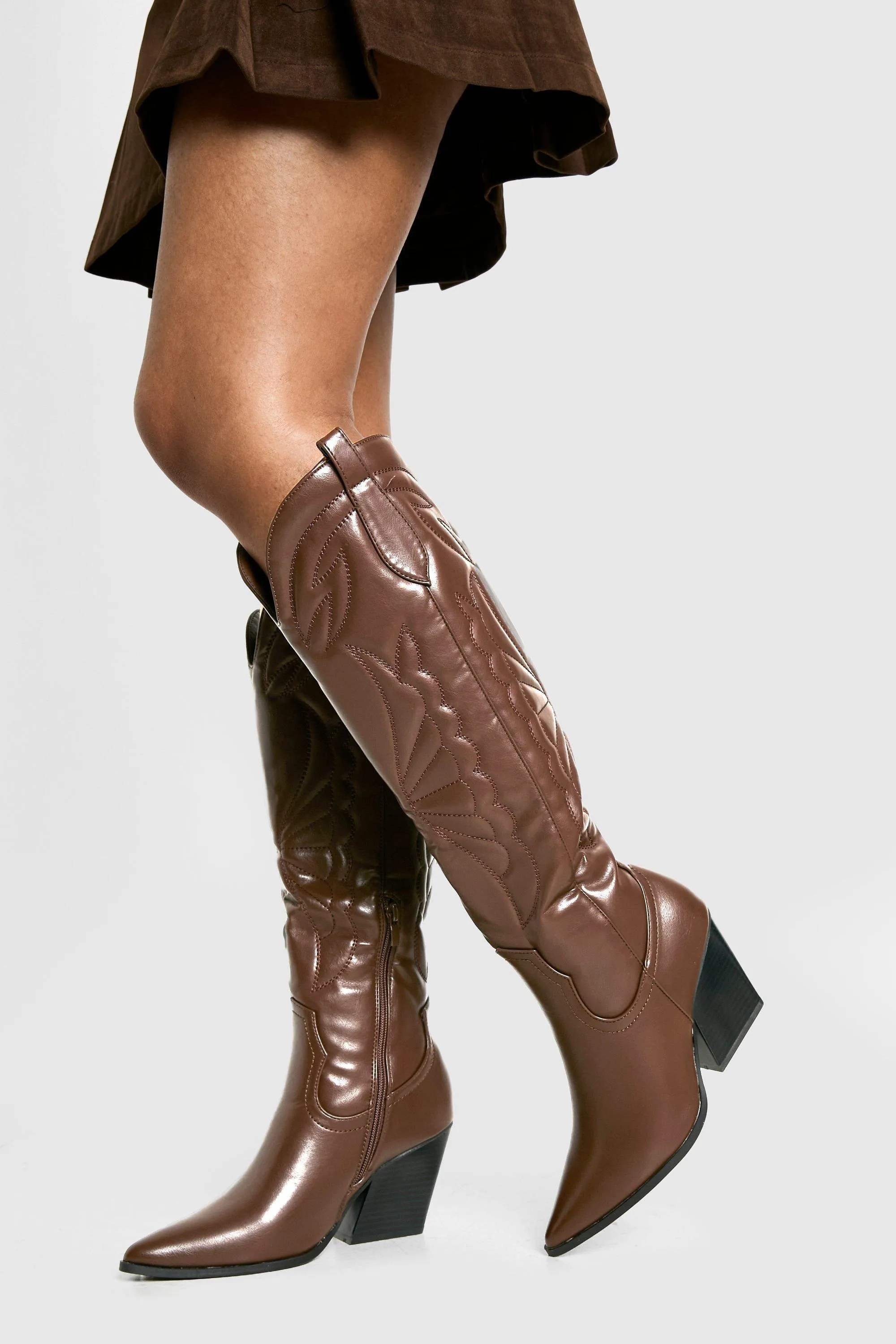 Knee High Embroidered Western Boots