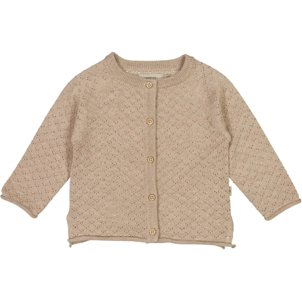 Knit Cardigan Hera - khaki melange