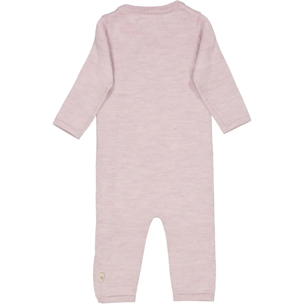 Knit jumpsuit Aden - dark powder