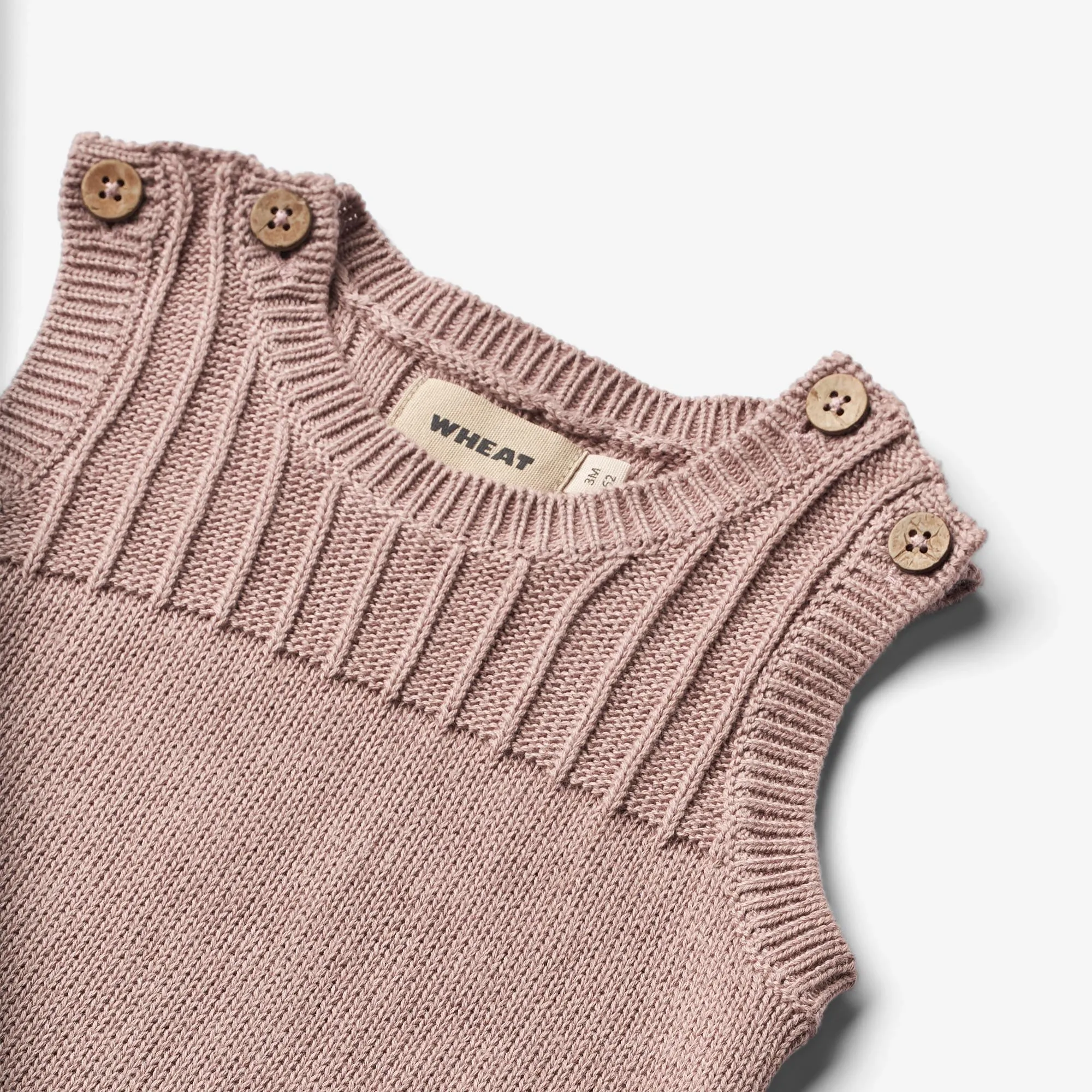 Knit Romper Vigge | Baby - dry rose