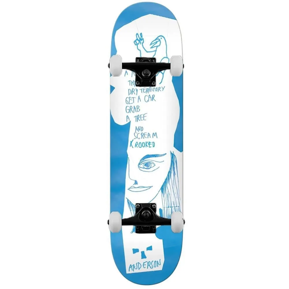 Krooked Complete Skateboard Manderson Territory Blue 8.12