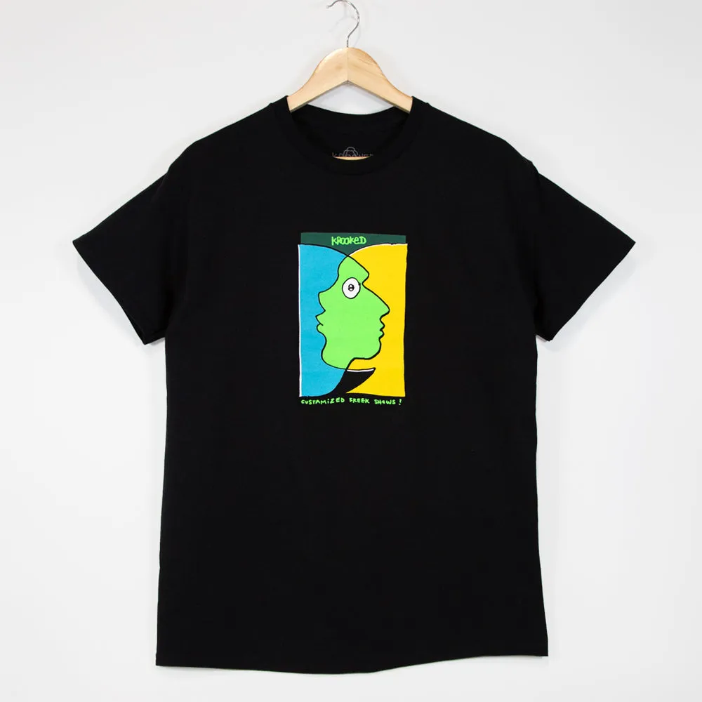Krooked Skateboards - Freak Shows T-Shirt - Black / Multi