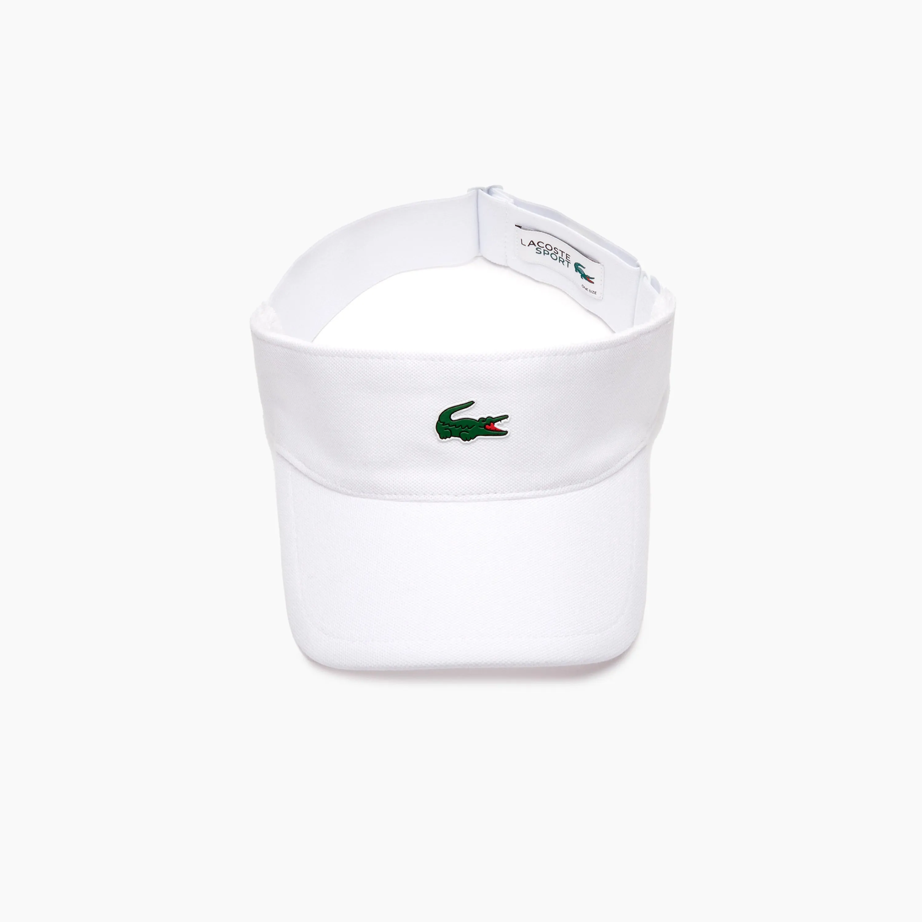 LACOSTE SPORT TENNIS VISOR IN PLAIN PIQU WHITE - RK3592