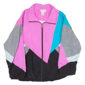 LAVON Womens Shell Jacket Pink Nylon 90s L