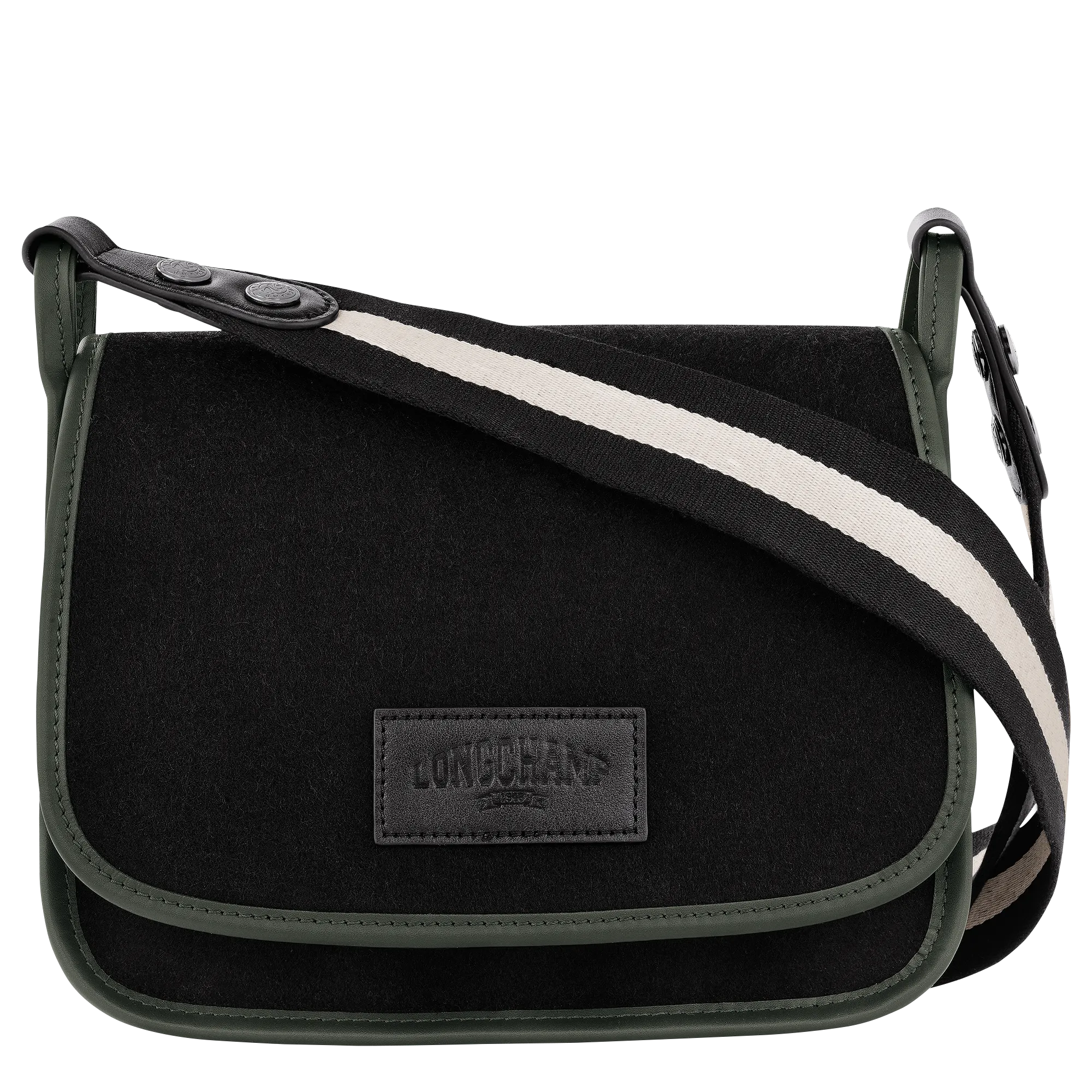 Le Foulonné M Crossbody bag Black - Canvas