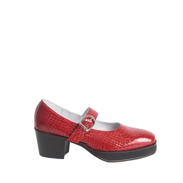 Leather Crown CROCO PENNY JANE - Lipstick Red