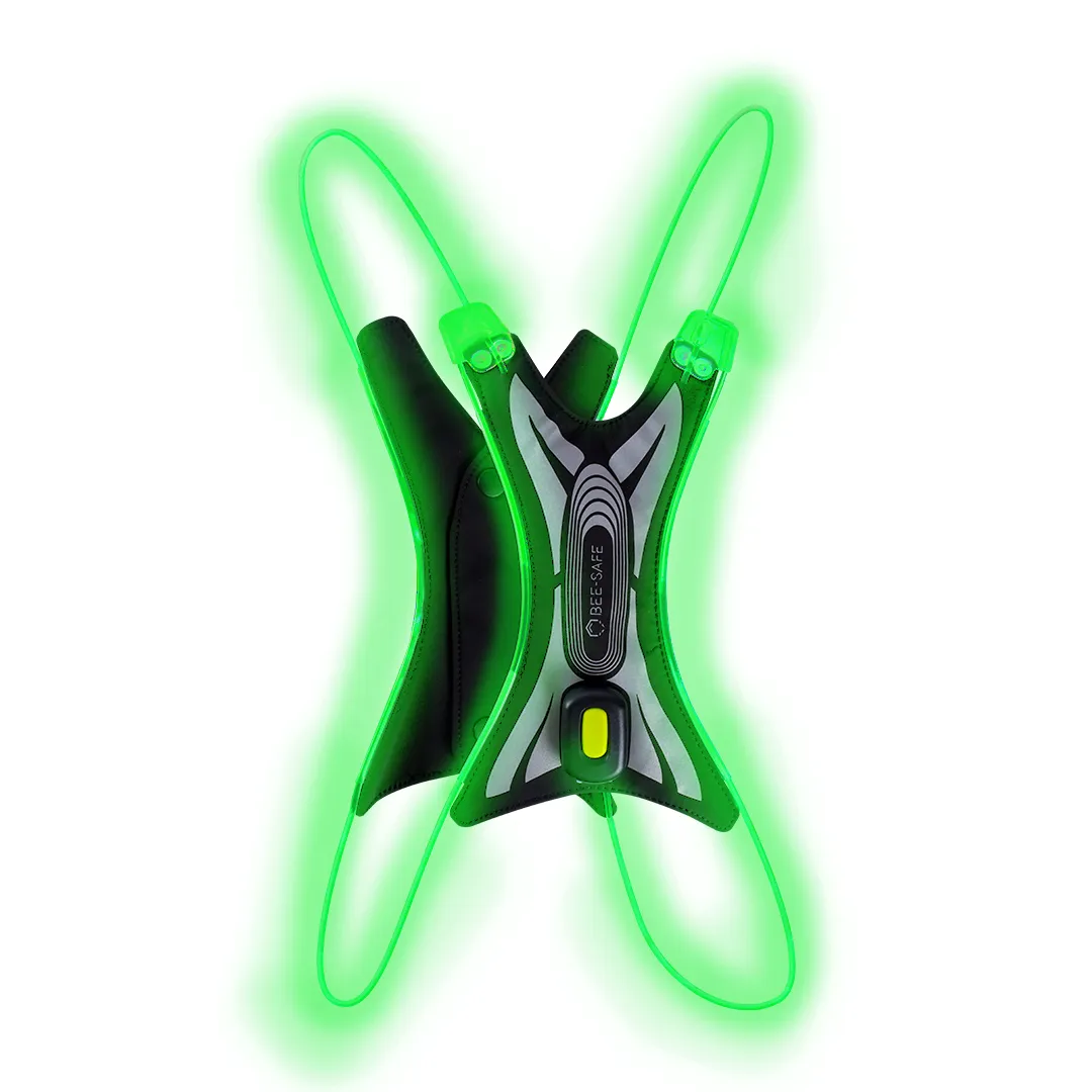 LED Vest USB Spider-green