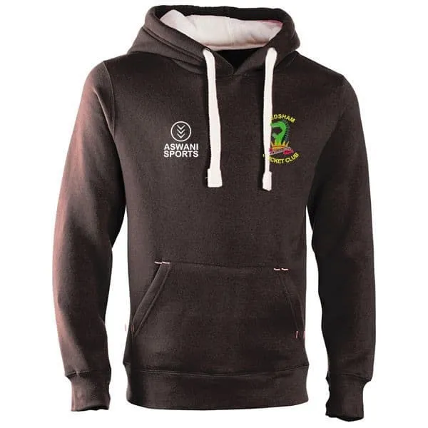 Ledsham Cricket Club Premium Contrast Hoodie, Graphite (Adult)